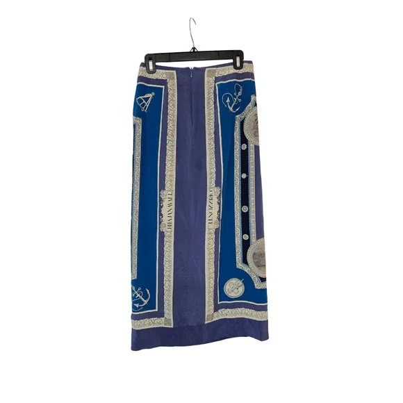 Linda Allard Ellen Tracy Silk Sailboat Midi Skirt Size 6 - Picture 3 of 8